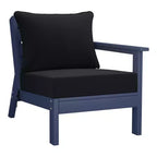 WestinTrends Avalon Set di mobili da esterno componibile a 6 pezzi, divano sezionale, blu navy/nero