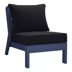 WestinTrends Avalon Set di mobili da esterno componibile a 6 pezzi, divano sezionale, blu navy/nero