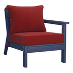 WestinTrends Avalon Set Divano Sezionale Modulare a 6 Pezzi per Esterni, Blu Navy/Rosso