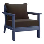 WestinTrends Avalon Outdoor 6-Piece Modular Sectional Patio Furniture Sofa Set, Navy Blue/Brown