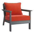 WestinTrends Avalon Outdoor 6-Piece Modular Sectional Patio Furniture Sofa Set, Gray/Orange