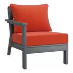 WestinTrends Avalon Outdoor 6-Piece Modular Sectional Patio Furniture Sofa Set, Gray/Orange
