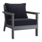 WestinTrends Avalon Outdoor 6-Piece Modular Sectional Patio Furniture Sofa Set, Gray/Navy Blue