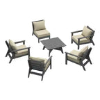 WestinTrends Avalon Outdoor 6-Piece Modular Sectional Patio Furniture Sofa Set, Gray/Beige