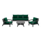 WestinTrends Avalon Outdoor 6-Piece Modular Sectional Patio Furniture Sofa Set, Gray/Green