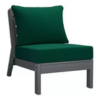 WestinTrends Avalon Outdoor 6-Piece Modular Sectional Patio Furniture Sofa Set, Gray/Green