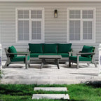WestinTrends Avalon Outdoor 6-Piece Modular Sectional Patio Furniture Sofa Set, Gray/Green