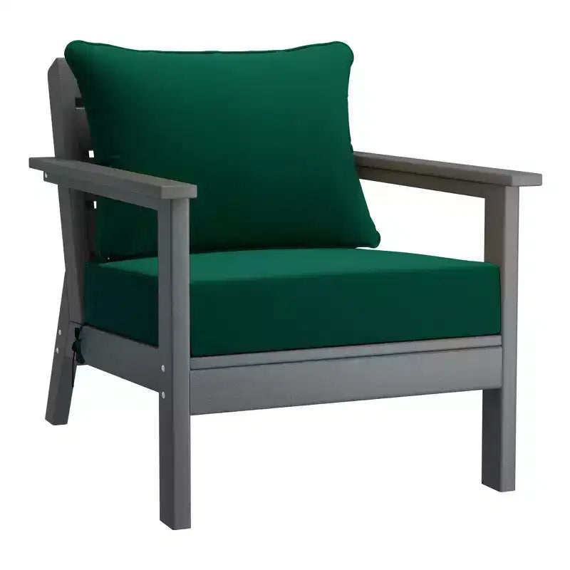 WestinTrends Avalon Outdoor 6-Piece Modular Sectional Patio Furniture Sofa Set, Gray/Green