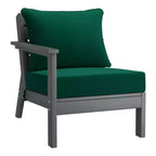 WestinTrends Avalon Outdoor 6-Piece Modular Sectional Patio Furniture Sofa Set, Gray/Green