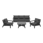 WestinTrends Avalon Outdoor 6-Piece Modular Sectional Patio Furniture Sofa Set, Gray/Gray
