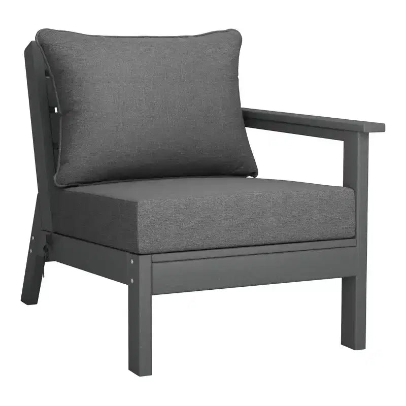 WestinTrends Avalon Set Divano Sezionale Modulare a 6 Pezzi per Esterni, Grigio/Grigio