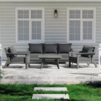 WestinTrends Avalon Set Divano Sezionale Modulare a 6 Pezzi per Esterni, Grigio/Grigio