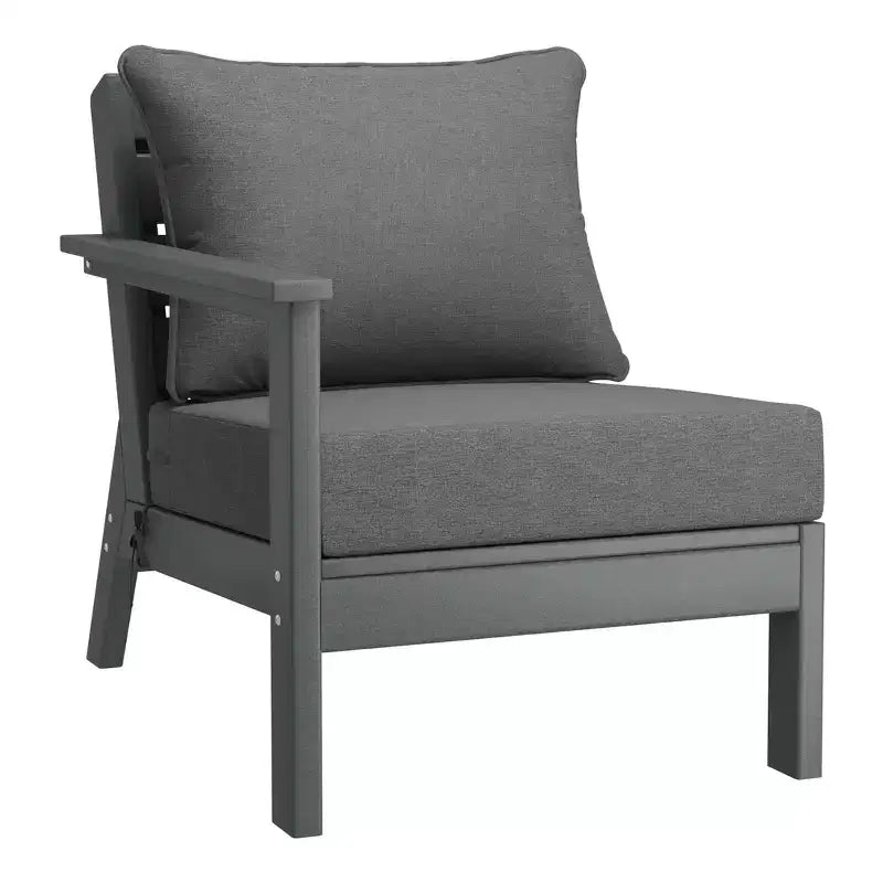 WestinTrends Avalon Set Divano Sezionale Modulare a 6 Pezzi per Esterni, Grigio/Grigio
