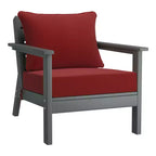 WestinTrends Avalon Outdoor 6-Piece Modular Sectional Patio Furniture Sofa Set, Gray/Red