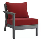 WestinTrends Avalon Outdoor 6-Piece Modular Sectional Patio Furniture Sofa Set, Gray/Red