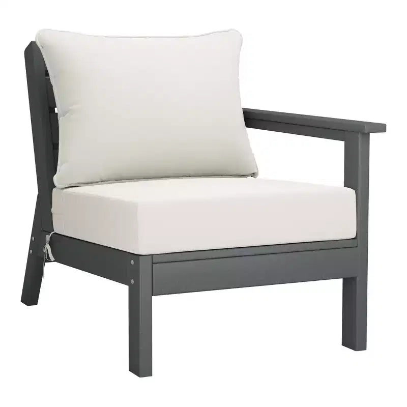 WestinTrends Avalon Set di 6 Mobili Modulari da Esterno per Patio, Divano Sezionale, Grigio/Bianco