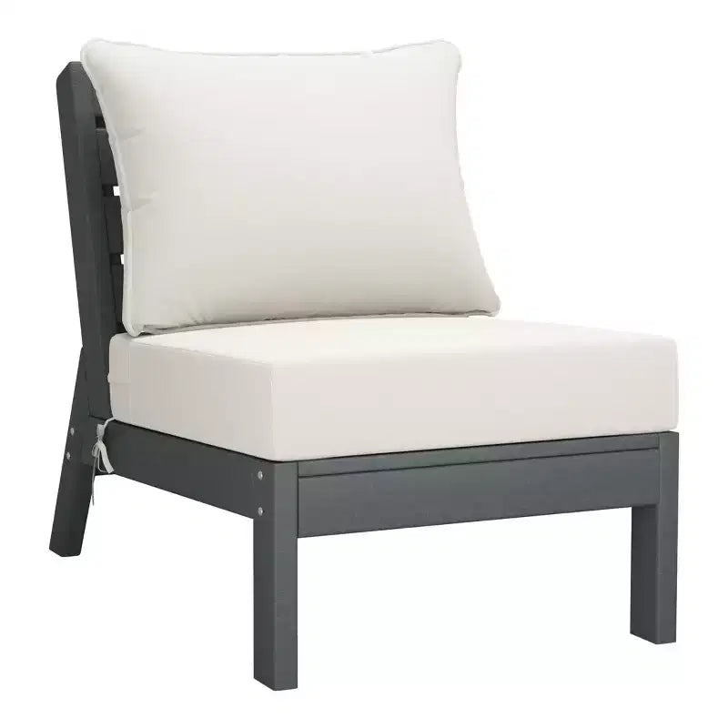 WestinTrends Avalon Set di 6 Mobili Modulari da Esterno per Patio, Divano Sezionale, Grigio/Bianco