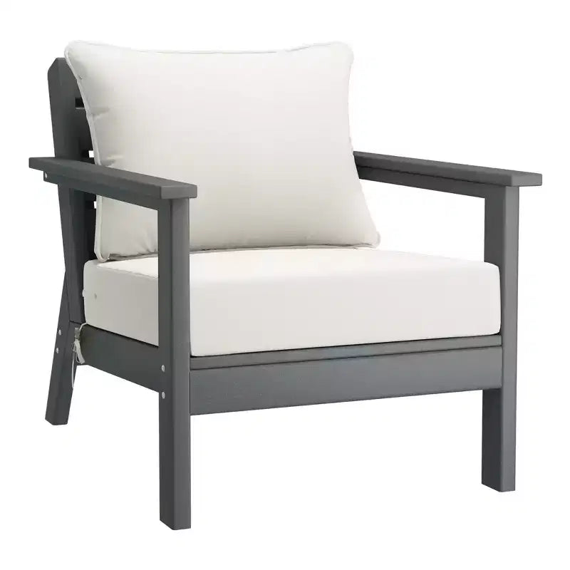 WestinTrends Avalon Set di 6 Mobili Modulari da Esterno per Patio, Divano Sezionale, Grigio/Bianco