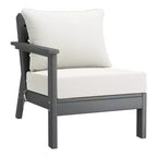 WestinTrends Avalon Set di 6 Mobili Modulari da Esterno per Patio, Divano Sezionale, Grigio/Bianco