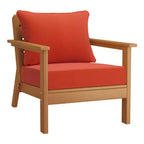 WestinTrends Avalon Set di 6 mobili modulari da esterno per patio, in teak e arancione