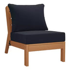 WestinTrends Avalon Divano Sezionale Modulare a 6 Pezzi per Esterni, Teak/Blu Navy