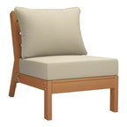 WestinTrends Avalon Set di 6 mobili modulari da esterno per patio, in teak e beige