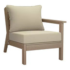 WestinTrends Avalon Set Divano Sezionale Modulare per Esterni a 6 Pezzi, Legno Invecchiato/Beige