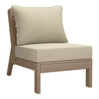 WestinTrends Avalon Set Divano Sezionale Modulare per Esterni a 6 Pezzi, Legno Invecchiato/Beige