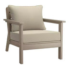 WestinTrends Avalon Set Divano Sezionale Modulare per Esterni a 6 Pezzi, Legno Invecchiato/Beige