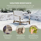 WestinTrends Avalon Outdoor 6-Piece Modular Sectional Patio Furniture Sofa Set, Weathered Wood/Green