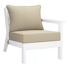 WestinTrends Avalon Outdoor 6-Piece Modular Sectional Patio Furniture Sofa Set, White/Beige