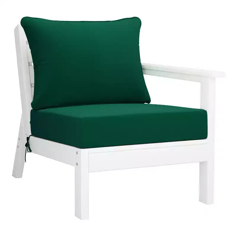 WestinTrends Avalon Set Divano Sezionale Modulare da Esterno a 6 Pezzi, Bianco/Verde