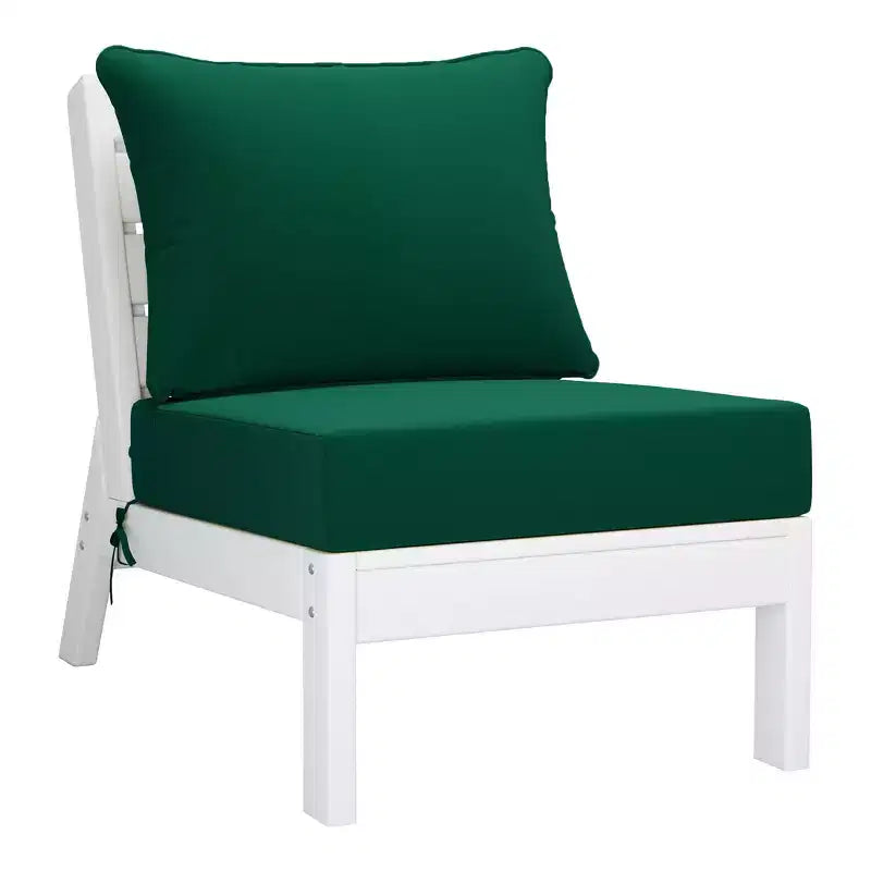 WestinTrends Avalon Set Divano Sezionale Modulare da Esterno a 6 Pezzi, Bianco/Verde