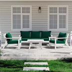 WestinTrends Avalon Set Divano Sezionale Modulare da Esterno a 6 Pezzi, Bianco/Verde