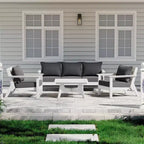WestinTrends Avalon Divano Sezionale Modulare da Esterno a 6 Pezzi, Bianco/Grigio