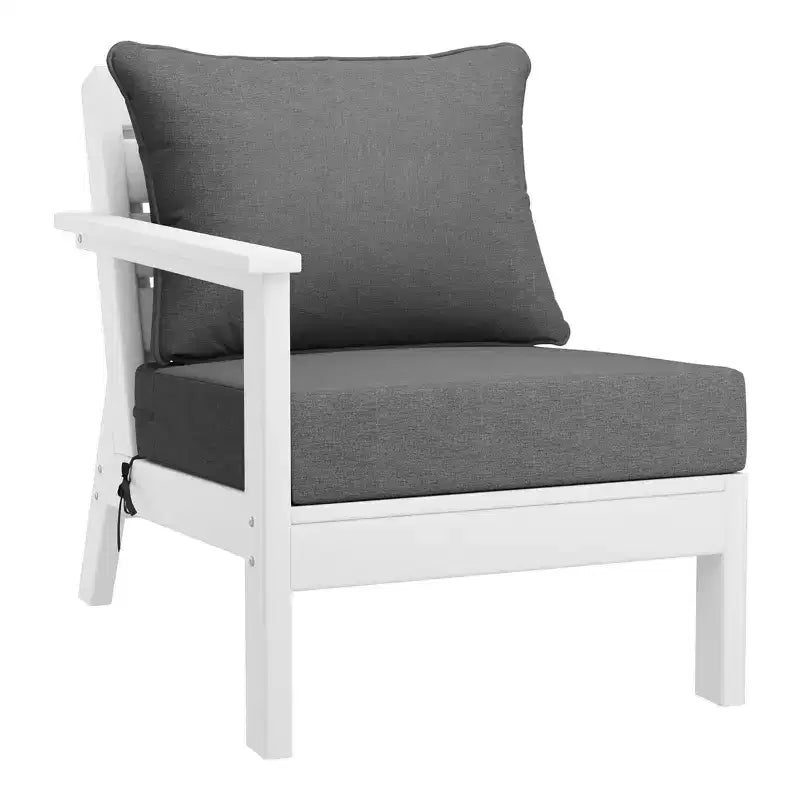WestinTrends Avalon Divano Sezionale Modulare da Esterno a 6 Pezzi, Bianco/Grigio