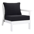 WestinTrends Avalon Set Divano Sezionale Modulare da Esterno a 6 Pezzi, Bianco/Nero