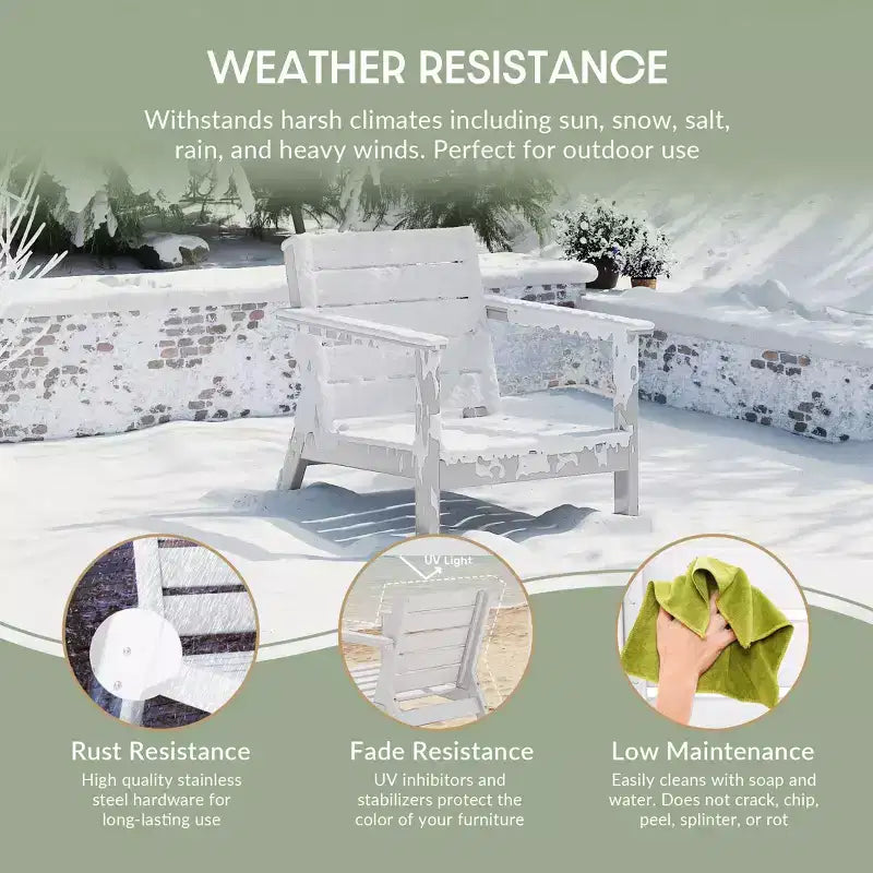 WestinTrends Avalon Set Divano Sezionale Modulare da Esterno a 6 Pezzi, Bianco/Nero