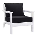 WestinTrends Avalon Set Divano Sezionale Modulare da Esterno a 6 Pezzi, Bianco/Nero