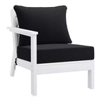 WestinTrends Avalon Set Divano Sezionale Modulare da Esterno a 6 Pezzi, Bianco/Nero