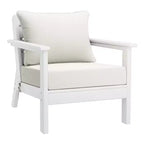 WestinTrends Avalon Outdoor 6-Piece Modular Sectional Patio Furniture Sofa Set, White/White
