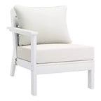 WestinTrends Avalon Outdoor 6-Piece Modular Sectional Patio Furniture Sofa Set, White/White