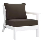 WestinTrends Avalon Set Divano Sezionale Modulare a 6 Pezzi per Esterni, Bianco/Marrone