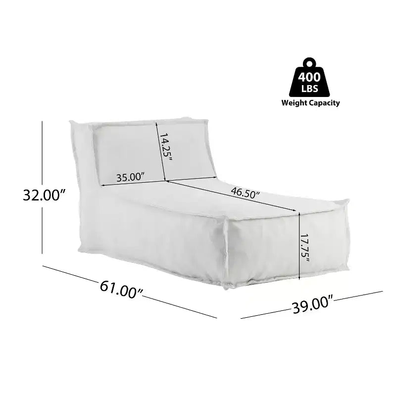 Christopher Knight Home Maegan Outdoor Modern Minimalist Versatile Bean Bag Lounge Chair