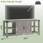 Mobile TV per TV da 65 pollici, mobile TV in stile rustico con contenitore
