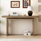 Ash Veneer Console Table, Modern Simple Style, Featuring Clever Tabletop Design, Suitable for Entryway, Hallway, Living Room, Foyer