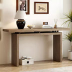 Ash Veneer Console Table, Modern Simple Style, Featuring Clever Tabletop Design, Suitable for Entryway, Hallway, Living Room, Foyer