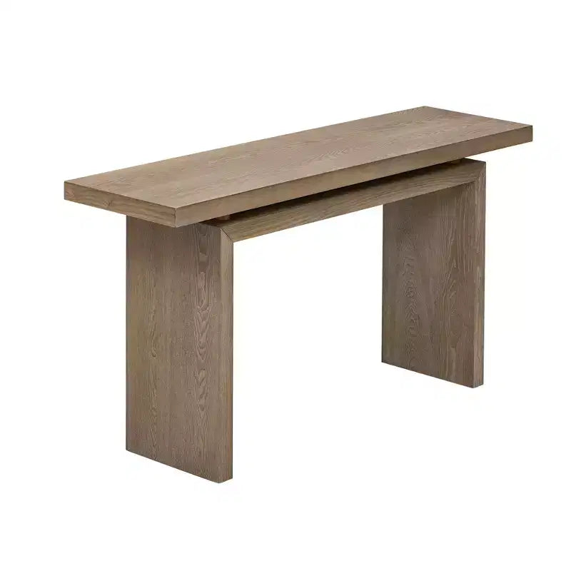 Ash Veneer Console Table, Modern Simple Style, Featuring Clever Tabletop Design, Suitable for Entryway, Hallway, Living Room, Foyer