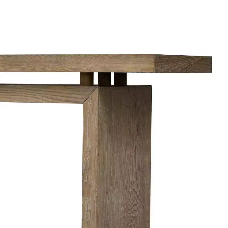 Ash Veneer Console Table, Modern Simple Style, Featuring Clever Tabletop Design, Suitable for Entryway, Hallway, Living Room, Foyer