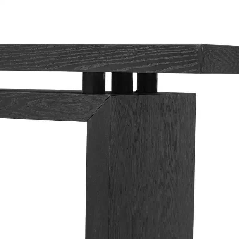 Ash Veneer Console Table, Modern Simple Style, Featuring Clever Tabletop Design, Suitable for Entryway, Hallway, Living Room, Foyer